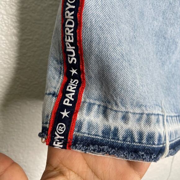 Superdry Womens Skirt Size 28 Light Wash Denim Blue Jean Unlined Casual Pockets - Picture 12 of 16